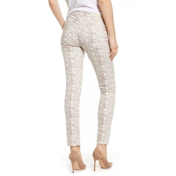 AG Adriano Goldschmied Prima Ankle Skinny Jeans Python Ivory Mauve NWT Size 31 - Picture 2 of 15